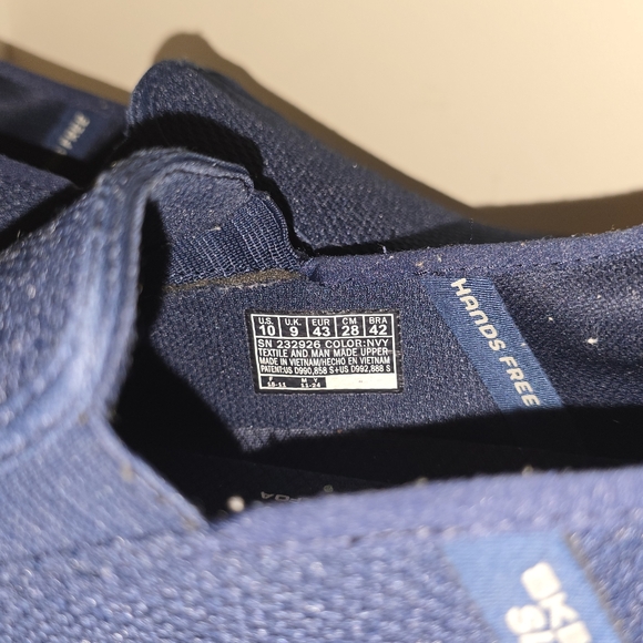 Skechers Men's Navy Hands-free Slip-On Sneakers Size 10 - Picture 12 of 13